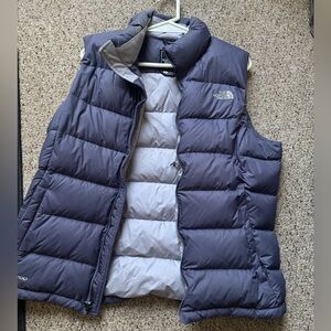 Women’s purple North Face puffer vest